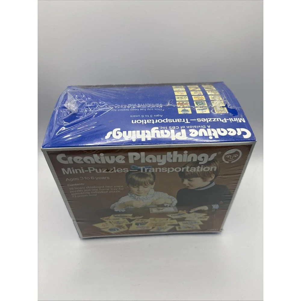 Vtg Creative Playthings J1600 Mini Puzzles Transportation 18 Puzzles 4 PCs Each‎